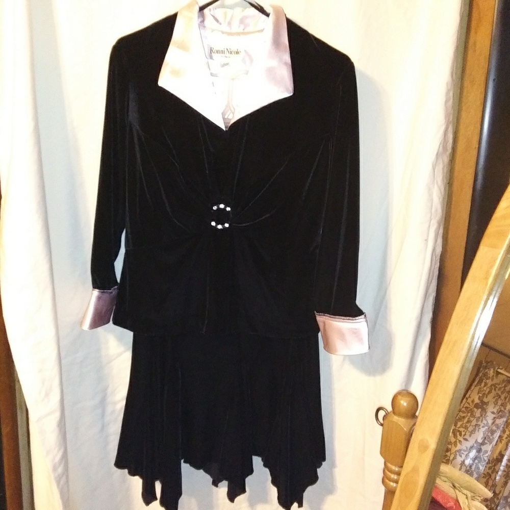 Black and pink Formal skirt suite